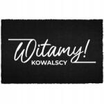 TabPrint Lábtörlő Fekete 40X60 Az Ön Monogramja Otthon Személyre Szabott Trend (WYCIERACZKA TWOJE INICJAŁY CZARNA KOKOSOWA)