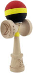 Flippy Kendama X Originala, Profesionala, Flippy, Cupe Mari KING SIZE V3, Rubber Grip, Gaura in Baza, Rulment Metalic, din lemn 18 cm, Ata 62 65 cm, M Rosu Galben Negru (teo-165077)