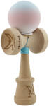Flippy Kendama X Originala, Profesionala, Flippy, Cupe Mari KING SIZE V3, Rubber Grip, Gaura in Baza, Rulment Metalic, din lemn 18 cm, Ata 62 65 cm, Gradient Albastru deschis Roz Alb (teo-165018)