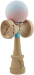 Flippy Kendama X Originala, Profesionala, Flippy, Cupe Mari KING SIZE V3, Rubber Grip, Gaura in Baza, Rulment Metalic, din lemn 18 cm, Ata 62 65 cm, Gradient Albastru deschis Roz (teo-165013)