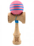Flippy Kendama X Originala, Profesionala, Flippy, Big Cups V2, Super Sticky Legendary Cupe Mari, Rulment Metalic cu Ata 55 cm, Roz Linii Albastre deschise (teo-163878)