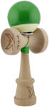Flippy Kendama X Originala, Profesionala, Flippy, Super Sticky cu Cupe Mari KING SIZE V3, Gaura in Baza, Rulment Metalic, din lemn 18 cm, Ata 62 65 cm, Bicolor Verde Alb (teo-165423)