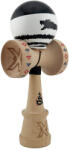 Flippy Kendama X Originala, Profesionala, Flippy, BLACK DRAGON, Super Sticky cu Cupe Mari KING SIZE V3, Gaura in Baza, Rulment Metalic, din lemn 18 cm, Ata 62 65 cm, Alb Negru (teo-165438)