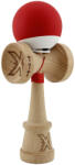 Flippy Kendama X Originala, Profesionala, Flippy, Rubber Grip, Cupe Mari KING SIZE V3, Gaura in Baza, Rulment Metalic, din lemn 18 cm, Ata 62 65 cm, Bicolor Rosu Alb (teo-165103)