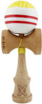 Flippy Kendama X CHICANOS Originala, Profesionala, Flippy, Big Cups V2, Super Sticky cu Cupe Mari, Rulment Metalic, din lemn 18 cm, Ata 55 cm, Auriu Alb (teo-164565)