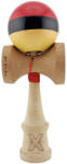Flippy Kendama X Originala, Profesionala, Flippy, Big Cups V2, Super Sticky cu Cupe Mari, Rulment Metalic, din lemn 18 cm, Ata 55 cm, Rosu Negru Galben (teo-164634)