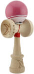 Flippy Kendama X Originala, Profesionala, Flippy, Super Sticky cu Cupe Mari KING SIZE V3, Gaura in Baza, Rulment Metalic, din lemn 18 cm, Ata 62 65 cm, Special Roz Alb (teo-165436)
