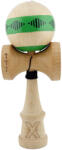 Flippy Kendama X FREQUENCY Originala, Profesionala, Flippy, Big Cups V2, Super Sticky cu Cupe Mari, Rulment Metalic, din lemn 18 cm, Ata 55 cm, Verde Maro (teo-164277)