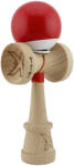 Flippy Kendama X Originala, Profesionala, Flippy, Super Sticky cu Cupe Mari KING SIZE V3, Gaura in Baza, Rulment Metalic, din lemn 18 cm, Ata 62 65 cm, Bicolor Rosu Alb (teo-165422)