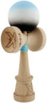 Flippy Kendama X Originala, Profesionala, Flippy, Cupe Mari KING SIZE V3, Rubber Grip, Gaura in Baza, Rulment Metalic, din lemn 18 cm, Ata 62 65 cm, Gradient Albastru deschis Alb Negru (teo-165034)