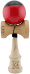 Flippy Kendama X Originala, Profesionala, Flippy, Big Cups V2, Super Sticky cu Cupe Mari, Rulment Metalic, din lemn 18 cm, Ata 55 cm, Negru Rosu (teo-164703)