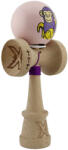 Flippy Kendama X Originala, Profesionala, Flippy, Violet Monkey, Super Sticky cu Cupe Mari King Size V3, Rulment Metalic si Gaura in Baza, din Lemn 18 cm, Ata 62 65 cm, Roz (teo-164575)