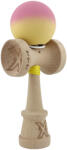 Flippy Kendama X Originala, Profesionala, Flippy, Rubber Grip, Cupe Mari KING SIZE V3, Gaura in Baza, Rulment Metalic, din lemn 18 cm, Ata 62 65 cm, Gradient Roz Galben (teo-165069)