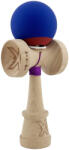 Flippy Kendama X Originala, Profesionala, Flippy, Rubber Grip, Cupe Mari KING SIZE V3, Gaura in Baza, Rulment Metalic, din lemn 18 cm, Ata 62 65 cm, Bicolor Albastru inchis Rosu (teo-165180)
