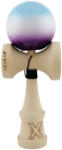 Flippy Kendama X Originala, Profesionala, Flippy, Big Cups V2, Super Sticky cu Cupe Mari, din lemn 18 cm, Rulment Metalic cu Ata 55 cm, Albastru Alb Mov (teo-164435)