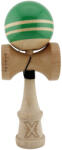 Flippy Kendama X Rainbow Originala, Profesionala, Flippy, Big Cups V2, Super Sticky cu Cupe Mari, Rulment Metalic, din lemn 18 cm, Ata 55 cm, Verde Maro (teo-164367)
