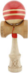 Flippy Kendama X Rainbow Originala, Profesionala, Flippy, Big Cups V2, Super Sticky cu Cupe Mari, Rulment Metalic, din lemn 18 cm, Ata 55 cm, Rosu Maro (teo-164362)