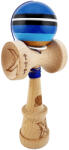 Flippy Kendama X Originala, Profesionala, Flippy, SATURN Blue Planet, Super Sticky cu Cupe Mari KING SIZE V3, Gaura in Baza, Rulment Metalic, din lemn 18 cm, Ata 62 65 cm, Albastru (TEO-165441)