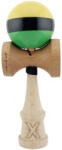 Flippy Kendama X Originala, Profesionala, Flippy, Big Cups V2, Super Sticky cu Cupe Mari, din lemn 18 cm, Rulment Metalic cu Ata 55 cm, Galben Negru Verde (teo-164630)