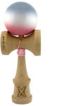 Flippy Kendama X Originala, Profesionala, Flippy, Big Cups V2, Super Sticky Cupe Mari, Rulment Metalic cu Ata 55 cm, Gradient Roz Alb Gri (teo-164133)
