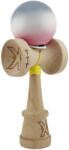 Flippy Kendama X Originala, Profesionala, Flippy, Super Sticky cu Cupe Mari KING SIZE V3, Gaura in Baza, Rulment Metalic, din lemn 18 cm, Ata 62 65 cm, Gradient Gri Alb Roz (teo-165425)