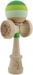 Flippy Kendama X Originala, Profesionala, Flippy, Rubber Grip, Cupe Mari KING SIZE V3, Gaura in Baza, Rulment Metalic, din lemn 18 cm, Ata 62 65 cm, Special Verde degrade (teo-165079)
