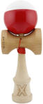Flippy Kendama X Originala, Profesionala, Flippy, Big Cups V2, Super Sticky cu Cupe Mari, Rulment Metalic, din lemn 18 cm, Ata 55 cm, Alb Rosu (teo-164702)