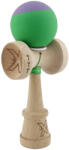 Flippy Kendama X Originala, Profesionala, Flippy, Rubber Grip, Cupe Mari KING SIZE V3, Gaura in Baza, Rulment Metalic, din lemn 18 cm, Ata 62 65 cm, Bicolor Mov Verde (teo-165087)