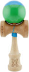 Flippy Kendama X Originala, Profesionala, Flippy, Big Cups V2, Super Sticky cu Cupe Mari, Rulment Metalic, din lemn 18 cm, Ata 55 cm, Albastru Verde (teo-164699)