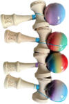 Flippy Kendama X Originala, Profesionala, Flippy, din Lemn, 18 cm -largel balls+large handle +Original Super Sticky- Gradient colors MIX (teo-164400)