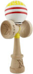 Flippy Kendama X Originala CHICANOS, Profesionala, Flippy, Cupe Mari KING SIZE V3, Super Sticky, Gaura in Baza, Rulment Metalic, din lemn 18 cm, Ata 62 65 cm, Galben Alb (teo-164331)