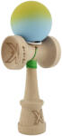 Flippy Kendama X Originala, Profesionala, Flippy, Rubber Grip, Cupe Mari KING SIZE V3, Gaura in Baza, Rulment Metalic, din lemn 18 cm, Ata 62 65 cm, Gradient Galben Albastru deschis (teo-165076)