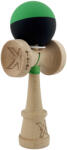 Flippy Kendama X Originala, Profesionala, Flippy, Cupe Mari KING SIZE V3, Rubber Grip, Gaura in Baza, Rulment Metalic, din lemn 18 cm, Ata 62 65 cm, Bicolor Verde Negru (teo-165019)