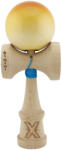 Flippy Kendama X Originala, Profesionala, Flippy, Big Cups V2, Super Sticky cu Cupe Mari, din lemn 18 cm, Rulment Metalic cu Ata 55 cm, Portocaliu Galben Alb (teo-164441)