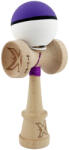 Flippy Kendama X Originala, Profesionala, Flippy, Cupe Mari KING SIZE V3, Rubber Grip, Gaura in Baza, Rulment Metalic, din lemn 18 cm, Ata 62 65 cm, S Bicolor Violet Alb (teo-165100)