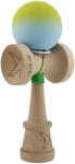Flippy Kendama X Originala, Profesionala, Flippy, Rubber Grip, Cupe Mari KING SIZE V3, Gaura in Baza, Rulment Metalic, din lemn 18 cm, Ata 62 65 cm, Gradient Galben Albastru (teo-165083)