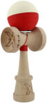 Flippy Kendama X Originala, Profesionala, Flippy, Rubber Grip, Cupe Mari KING SIZE V3, Gaura in Baza, Rulment Metalic, din lemn 18 cm, Ata 62 65 cm, Bicolor Galben Rosu (teo-165183)