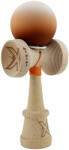 Flippy Kendama X Originala, Profesionala, Flippy, Cupe Mari KING SIZE V3, Rubber Grip, Gaura in Baza, Rulment Metalic, din lemn 18 cm, Ata 62 65 cm, Gradient Alb Maro (teo-165025)