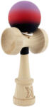 Flippy Kendama X Originala, Profesionala, Flippy, Cupe Mari KING SIZE V3, Rubber Grip, Gaura in Baza, Rulment Metalic, din lemn 18 cm, Ata 62 65 cm, Gradient Mov Rosu Negru (teo-165033)