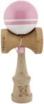 Flippy Kendama X Originala, Profesionala, Flippy, Big Cups V2, Super Sticky cu Cupe Mari, din lemn 18 cm, Rulment Metalic cu Ata 55 cm, Roz Alb (teo-164627)