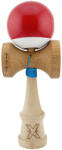 Flippy Kendama X Originala, Profesionala, Flippy, Big Cups V2, Super Sticky cu Cupe Mari, din lemn 18 cm, Rulment Metalic cu Ata 55 cm, Rosu Alb (teo-164625)
