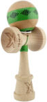Flippy Kendama X Originala FREQUENCY, Profesionala, Flippy, Cupe Mari KING SIZE V3, Super Sticky, Gaura in Baza, Rulment Metalic, din lemn 18 cm, Ata 62 65 cm, Verde Maro (teo-164321)