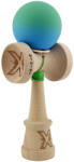 Flippy Kendama X Originala, Profesionala, Flippy, Cupe Mari KING SIZE V3, Rubber Grip, Gaura in Baza, Rulment Metalic, din lemn 18 cm, Ata 62 65 cm, Gradient Verde Albastru (teo-165012)