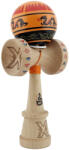 Flippy Kendama X Originala, Profesionala, Flippy, DRAGON Series, Super Sticky cu Cupe Mari King Size V3, Rulment Metalic si Gaura in Baza, din Lemn 18 cm, Ata 62 65 cm, Portocaliu Negru (teo-164584)