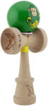 Flippy Kendama X Originala, Profesionala, Flippy, Green Monkey, Super Sticky cu Cupe Mari King Size V3, Rulment Metalic si Gaura in Baza, din Lemn 18 cm, Ata 62 65 cm, Verde (teo-164574)