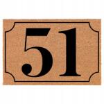 TabPrint Lábtörlő 40X60 Bézs Az Utcád És A Házad/lakásod Száma (TWOJA ULICA ORAZ NUMER DOMU/MIESZKANIA)