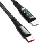 Prestige Charge Cablu USB-C la Lightning PD 27W PRESTIGE CHARGE, Transfer Date si Incarcare SuperFastCharge 3A, Display Putere, Compatibil iPhone/iPad/AirPods, Suport - prestigecharge - 39,95 RON