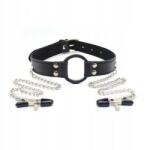 Toyz4lovers Stimulátor-Ring Gag Nipples Clamps (black) (2139)