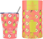 Estia Home Art Coffee Mug Save The Aegean Pahar Termos Oțel inoxidabil Fără BPA 350ml Apple Odyssey cu Pai 01-22976 (01-22976)
