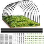  Üvegház Állvány Kerti Alagút Sátor 50x Csontváz Íj Zöldségtermesztéshez